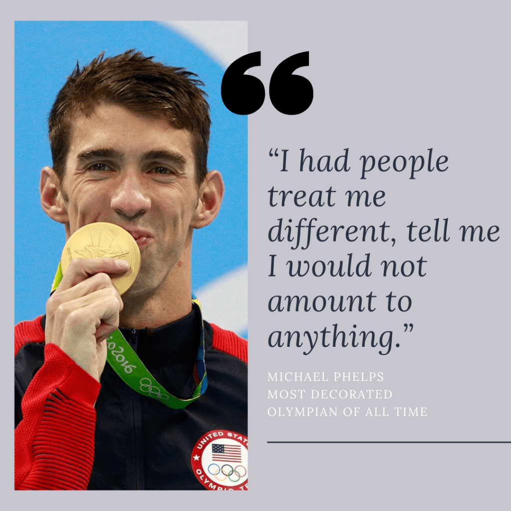 Michael Phelps quote on ADHD.